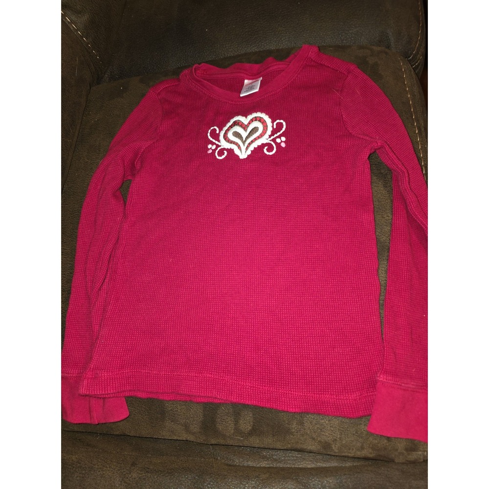 Gymboree alpine sweetie red heart thermal top size 7